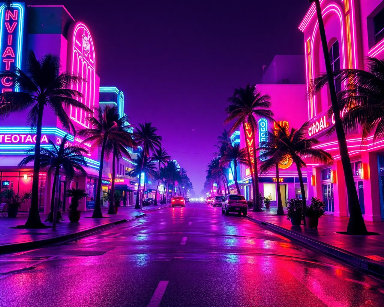 Vice City neon street